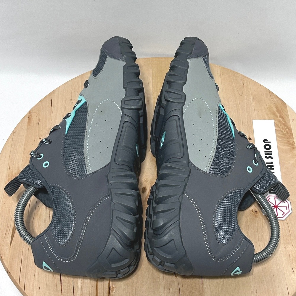 Giro Petra MTB Mountain Bike Womens Gray Teal Cycling Shoes - Size 9.75 & 42 EUR - Picture 8 of 12